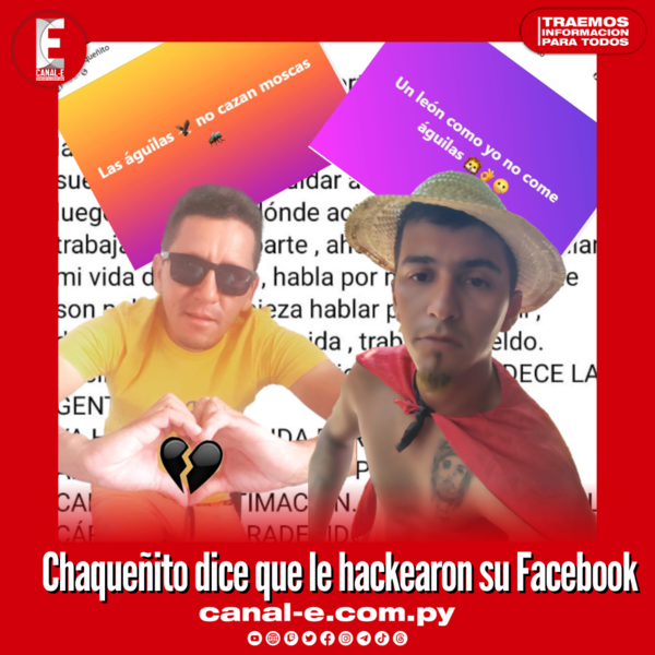 El senador Chaqueñito dice que le hackearon su Facebook