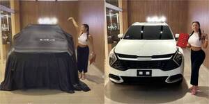¡Papá Noel ya le trajo a esta modelo para su camionetaza!
