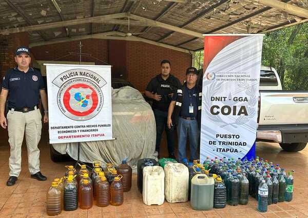 Decomisan cientos de litros de carburantes en operativo anticontrabando en Encarnación