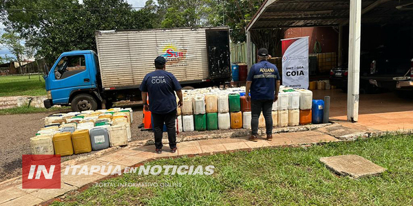 INCAUTARON CAMIÓN LLENO DE BIDONES DE COMBUSTIBLE EN TRINIDAD - Itapúa Noticias