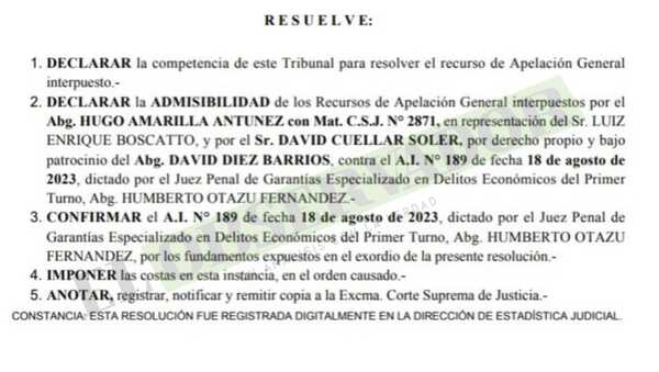 Destraban juicio oral para comiso de bienes del cigarrillero Luiz Boscatto