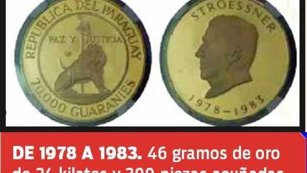 Pagan más de G. 80 millones por monedas de Stroessner