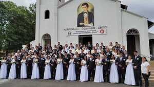 El "sí, acepto" de 38 parejas en boda comunitaria en San Lorenzo