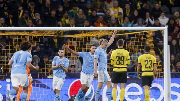 Haaland rompe su sequía en la Champions League con un doblete