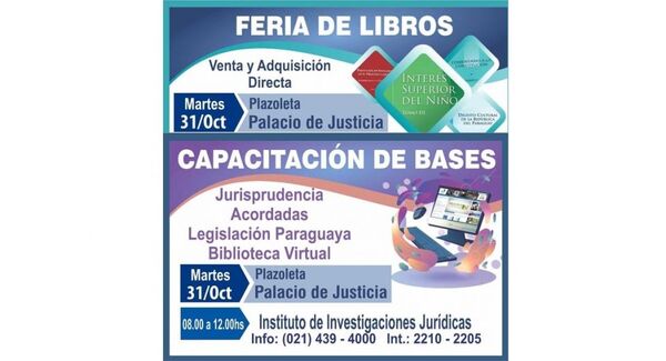 IIJ realizará feria de libros y capacitación sobre bases de datos jurídicos