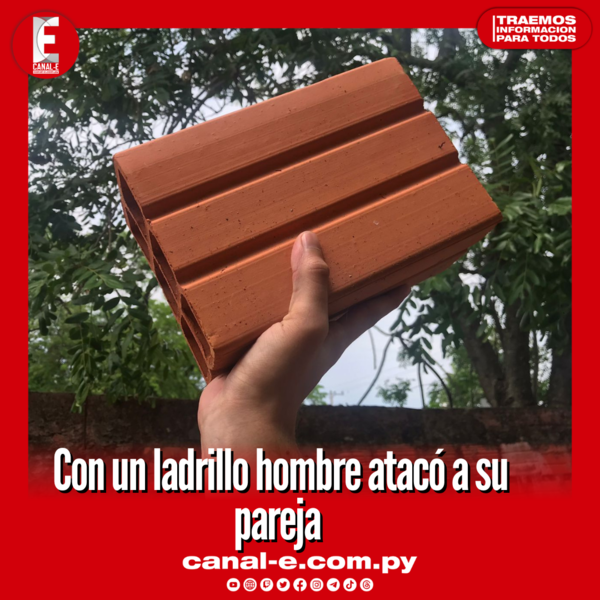Con un ladrillo hombre atacó a su pareja
