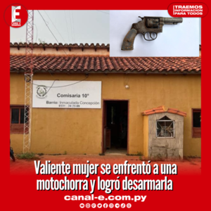 Valiente mujer se enfrentó a una motochorra y logró desarmarla