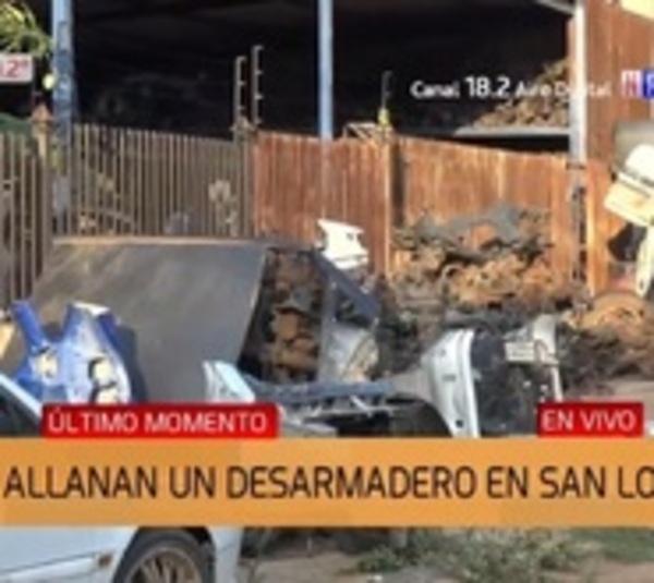 Allanan un desarmadero de vehículos en San Lorenzo - Paraguay.com