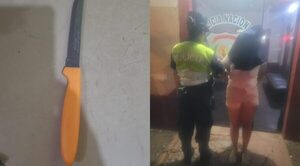 Mujer se entrega tras apuñalar a su pareja
