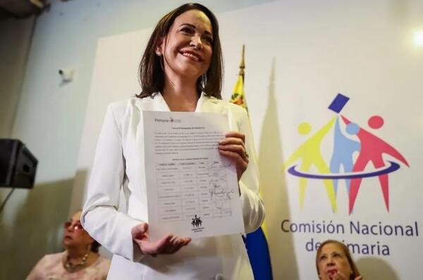 María Corina Machado es proclamada candidata opositora a la Presidencia de Venezuela - San Lorenzo Hoy