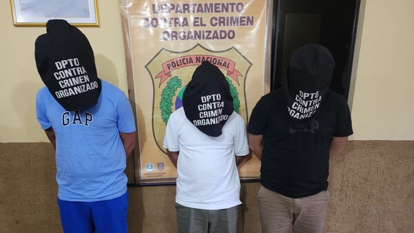 Policía captura a tres supuestos asaltacajeros en Asunción