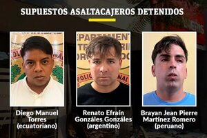 Asaltacajeros ahora detenidos robaron G. 100 millones “limpios”, señalan - Policiales - ABC Color