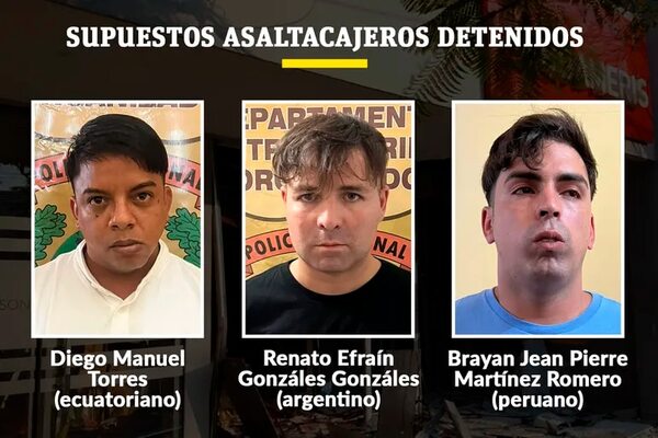 Asaltacajeros ahora detenidos robaron G. 100 millones “limpios”, señalan - Policiales - ABC Color