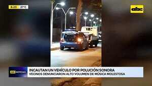 Video: incautan un vehículo por polución sonora  - ABC Noticias - ABC Color