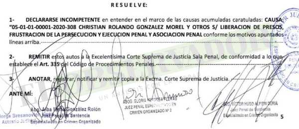 Causa de fuga masiva en PJC será juzgada por Tribunal Ordinario