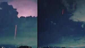 ¡¿Qué es eso?!: tras analizar imágenes pillan un rayo rojo en medio de una tormentas