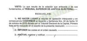 TSJE ratifica a Hugo Fleitas como presidente del PLRA 