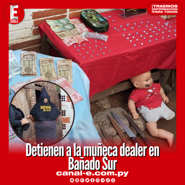 Cae muñeca drogadicta en Bañado Sur