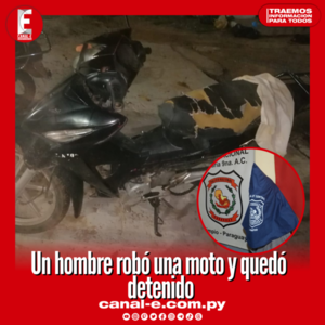 Un hombre robó una moto y quedó detenido