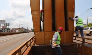 Realizan trabajos de mantenimiento en el viaducto del Km 4 de CDE
