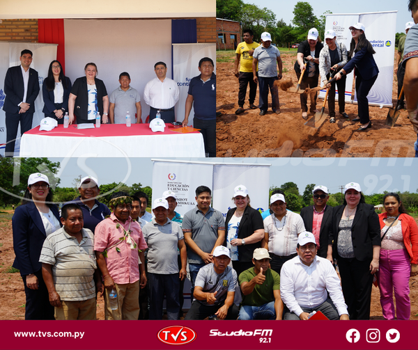 FUNDACIÓN CONTINENTAL REALIZÓ LA PALADA INICIAL DE LAS OBRAS PARA LA ESCUELA YVA´I EN EL DISTRITO DE YRYBUCUÁ