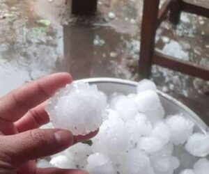 (VIDEO). Temporal con granizada cayó en Ñeembucú