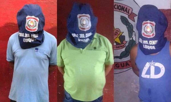Policía captura a varios sujetos en Luque •