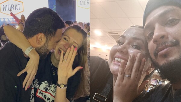 Que viva el amor: Parejas se comprometen en concierto de Morat