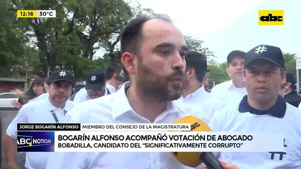 Video: Bogarín Alfonso acompañó votación de abogados - ABC Noticias - ABC Color