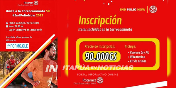 INVITAN A CORRECAMINATA "#ENDPOLIONOW 2023" EN ENCARNACIÓN - Itapúa Noticias