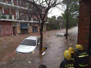 Video: Luque se inundó en minutos  - Nacionales - ABC Color