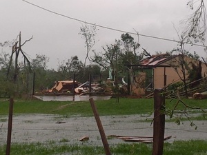 Tornado e inundación en tarde de tormentas - La Tribuna