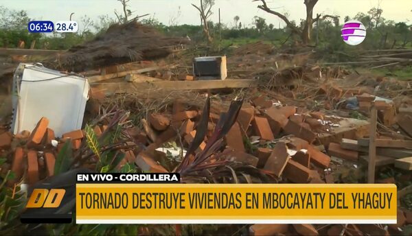 Tornado dejó una fallecida en Mbocayaty del Yhaguy | Telefuturo