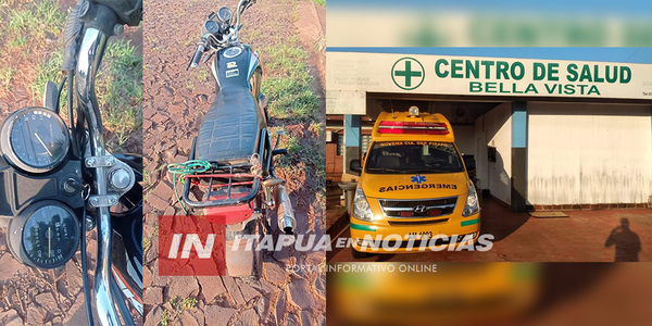 PIRAPÓ: MOTOCICLISTA RESULTÓ HERIDO TRAS CAÍDA - Itapúa Noticias