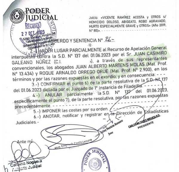 Caso Taguató: Cámara ratifica condena a veterinario por abigeato