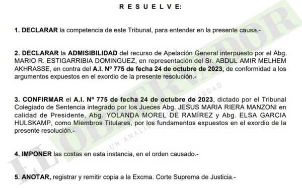 Mantienen prisión preventiva a condenado por lavado de dinero
