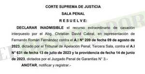 Sala Penal declara inadmisible casaciones presentadas por imputados por estafa en causa derivada del caso Mocipar