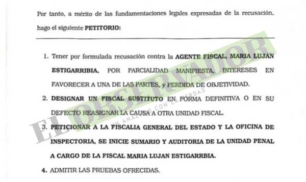 Por afinidad política con abogada de la denunciante, Payo recusa a fiscal que lo investiga por supuesta coacción sexual
