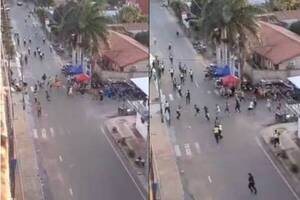 [VIDEO] ¡Nada raro! Chancholingans rapiñan auto y se agarran con la policía