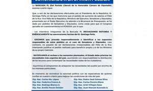 Bancada liberal no acompaña incremento para congresistas