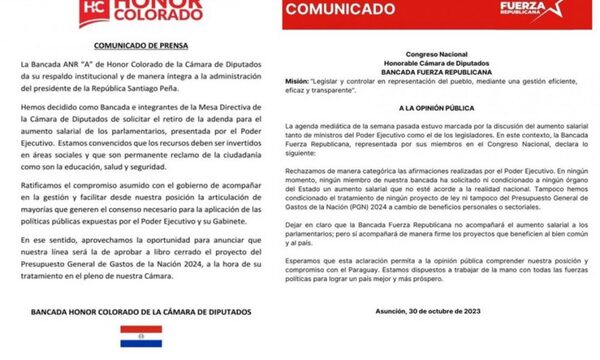 Diputados de la ANR están en contra de incrementos salariales para congresistas