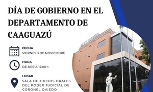 JEM hará “Día de Gobierno en el departamento de Caaguazú, en Coronel Oviedo