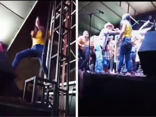 (VIDEO). ¿Mba’epiko? Una mitakuña subió al escenario y reventó todo