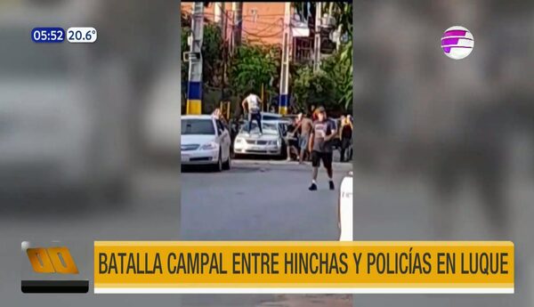 Batalla campal entre hinchas y policías en Luque | Telefuturo