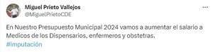 Prieto promete aumento salarial, mientras adeuda dos meses a funcionarios