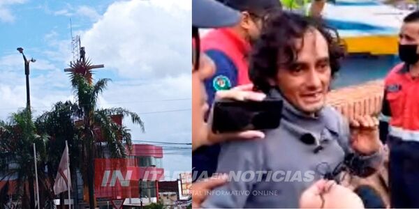 RESCATE DE UN HOMBRE EBRIO EN EL MONUMENTO DEL CORAZÓN DE SAN ROQUE - Itapúa Noticias