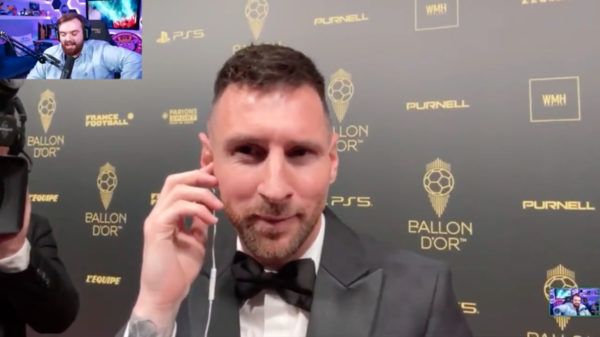 Versus / El "cruce" entre Lionel Messi e Ibai Llanos en la gala del Balón de Oro