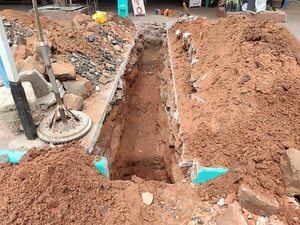 Caacupé: 200 conexiones ya fueron puestas para las obras de red de alcantarillado sanitario - Nacionales - ABC Color