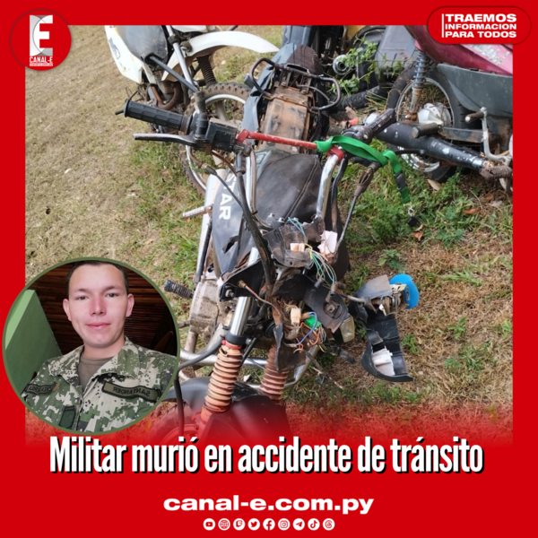 Militar murió en accidente de tránsito