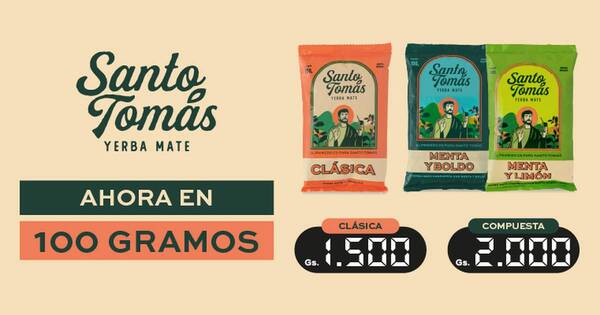 La Nación / Yerba Santo Tomás lanza nueva presentación de 100 gramos, más práctica y económica